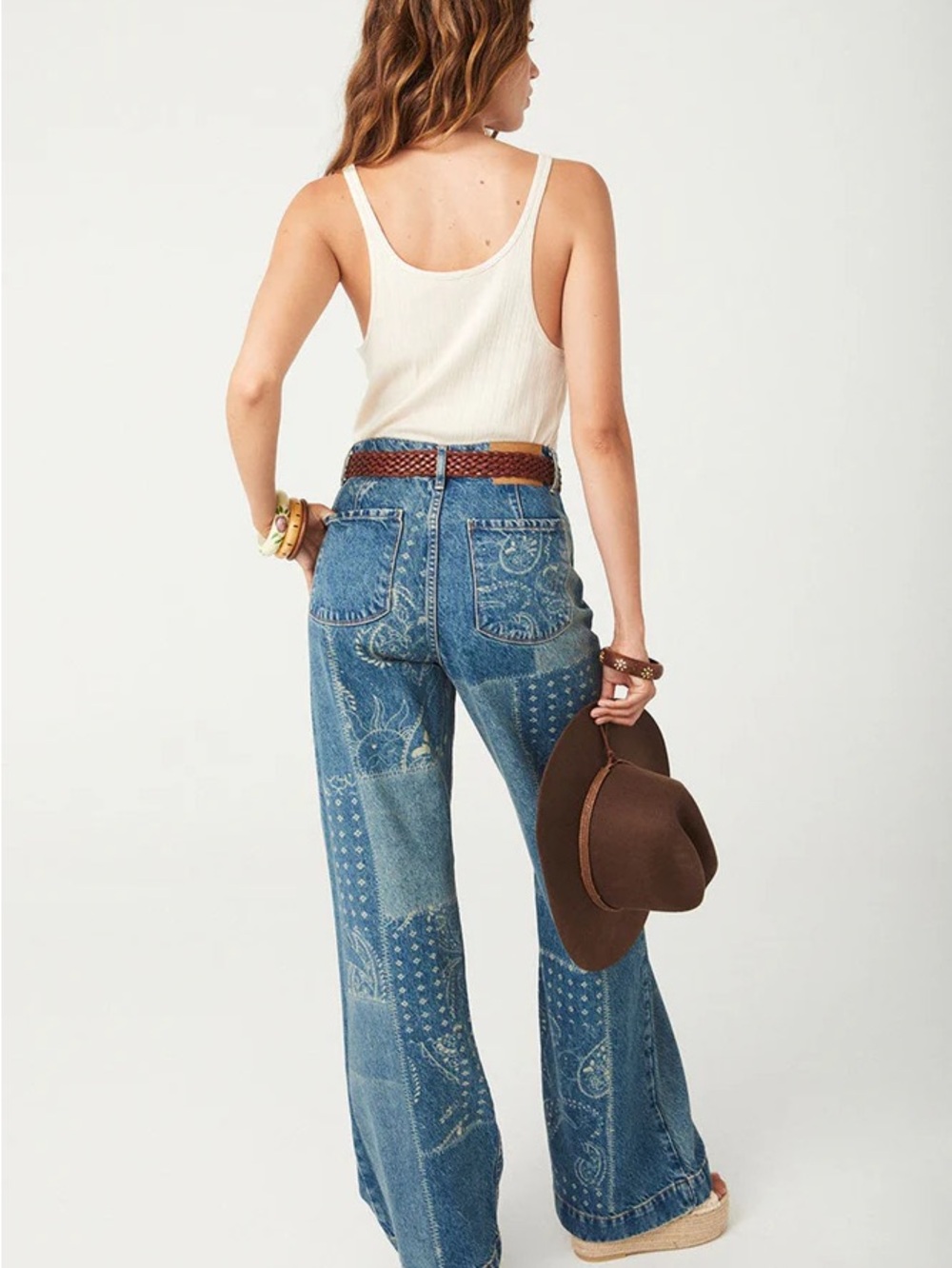 Spell Road Trip Denim Jean Bandana Small - Picture 7 of 13